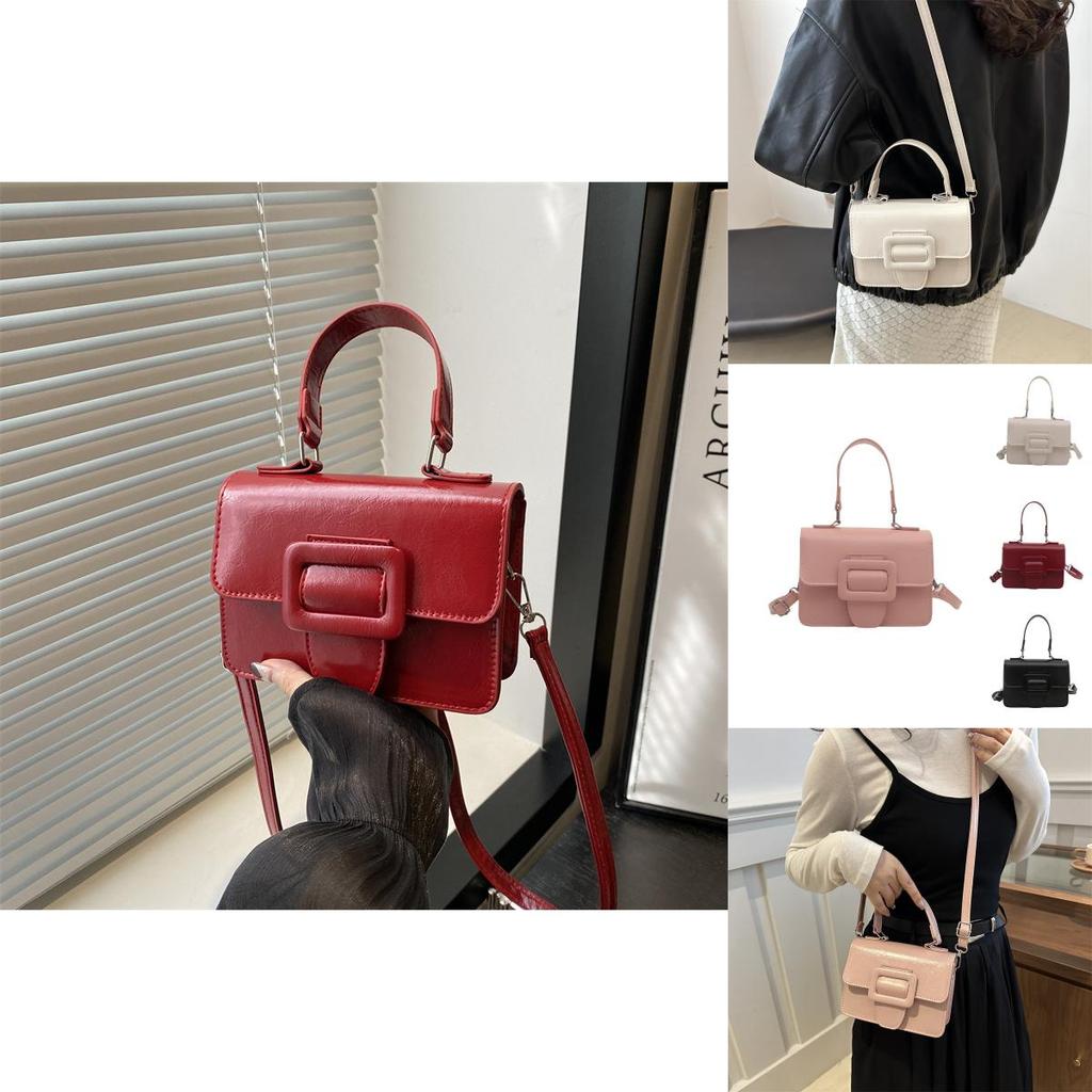 Fashionable Small Square Bag For Women Versatile Shoulder Crossbody Bag In Black