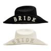 Bride Bride Hat Crystal Panama Hat for Disco House Cocktail Parties Vacation Sparkly Crystal for Comedian