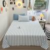 Skin Friendly and Comfortable Washed Cotton Striped Series Single Bed Sheet for Home Use, Double Student Dormitory, Single Bed Sheet