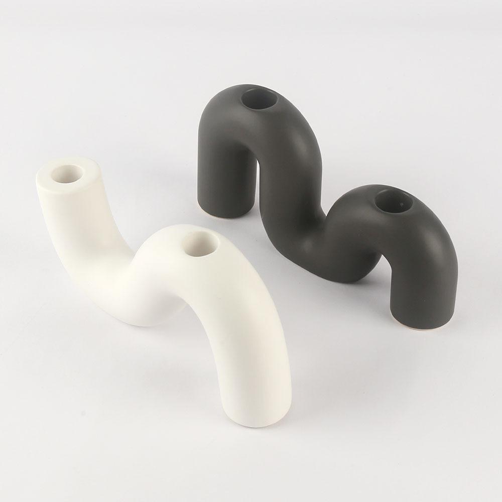 Ceramic Candle Holder European Minimalist Romantic Decorative Table Centerpiece Home Decor For Couples And Women Wedding Gift