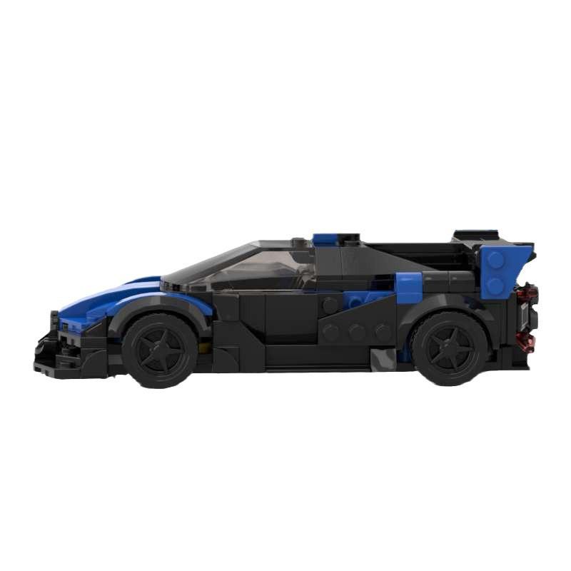 Racing Sports Car Building Set - Compatible with Lego, Bugatti Inspired, Educational Blocks for Kids.