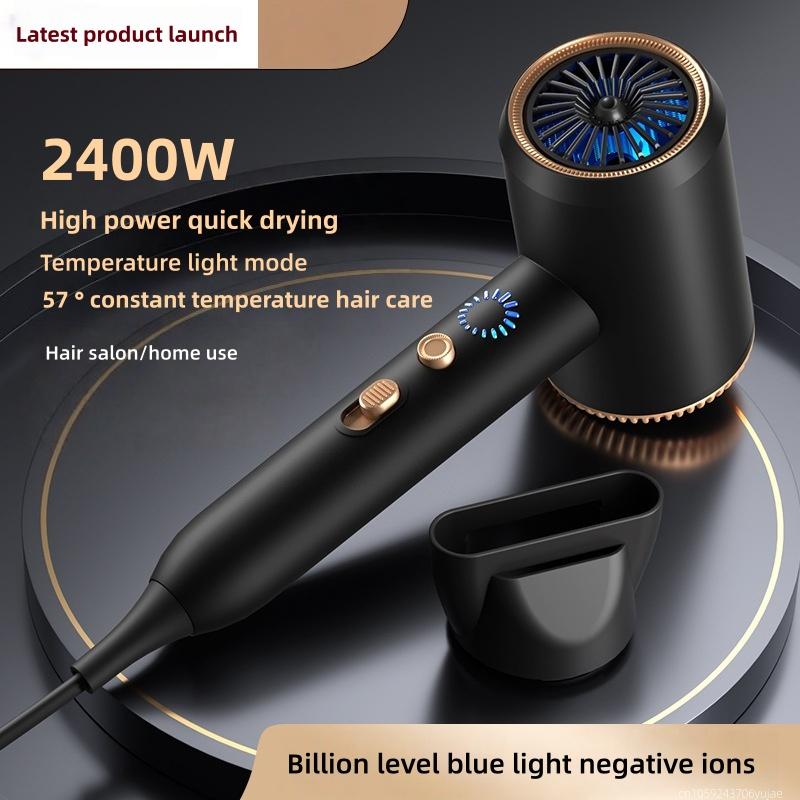 Latest 2400W Quick Drying Hair Dryer With Led Display Light And Billion Level Blue Light Negative Ion Hair Dryer