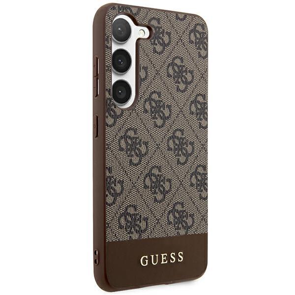 Guess Guhcs24Mg4Glbr S24+ S926 Brązowy/Brown Hardcase 4G Stripe Collection