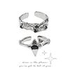 Irregular Astral Personality Opening Adjustable Ring Niche Design Hip Hop Ring Dark Cold Wind Jewelry Women