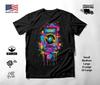 Retro Music Speaker Neon Graphic T-Shirt Black Unisex S-2XL