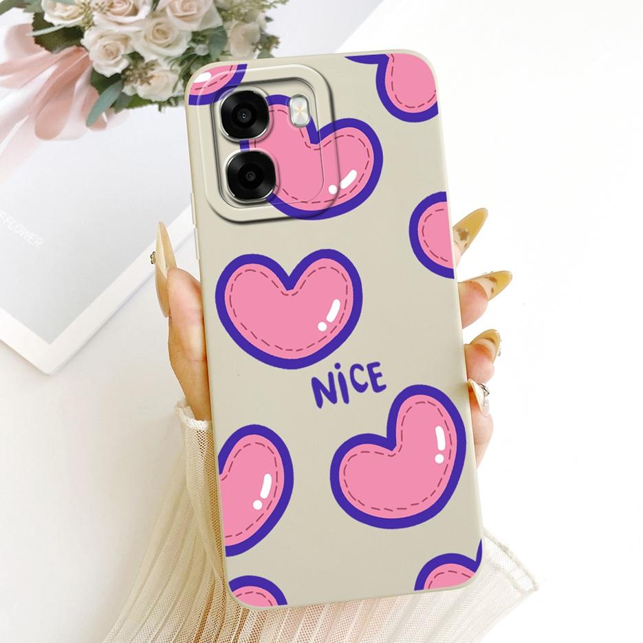 For Oppo A6 4G Case Oppo A6x 5G CPH2783 Pretty Girl Sunflowers Painted Cover Soft Silicone Case For Oppo A6x 4G OppoA6 5G Fundas