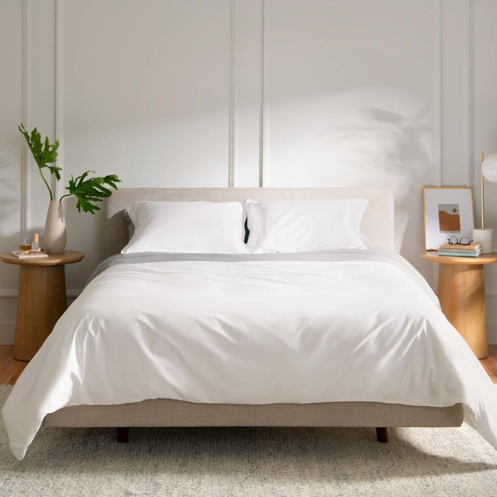 Bettwäsche dreiteilig mit einfarbigem Muster