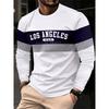 2025 New Autumn Men Round-neck Casual Streetwear Loose and Fashionable Sportswear Letter-patterned Creative Long-sleeved T-shirt