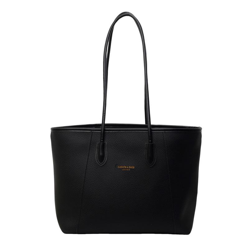 

2024 Women s Retro Shoulder Tote: Stylish, Large Capacity Commuter Bag чёрный