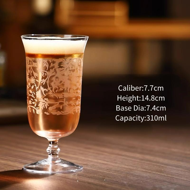 

Japanese Style Carved Flower Cocktail Glasses Cup Creative Singapore Sling Glass Cups Juice Long Drink Cup Bar Home Accessories 1pc