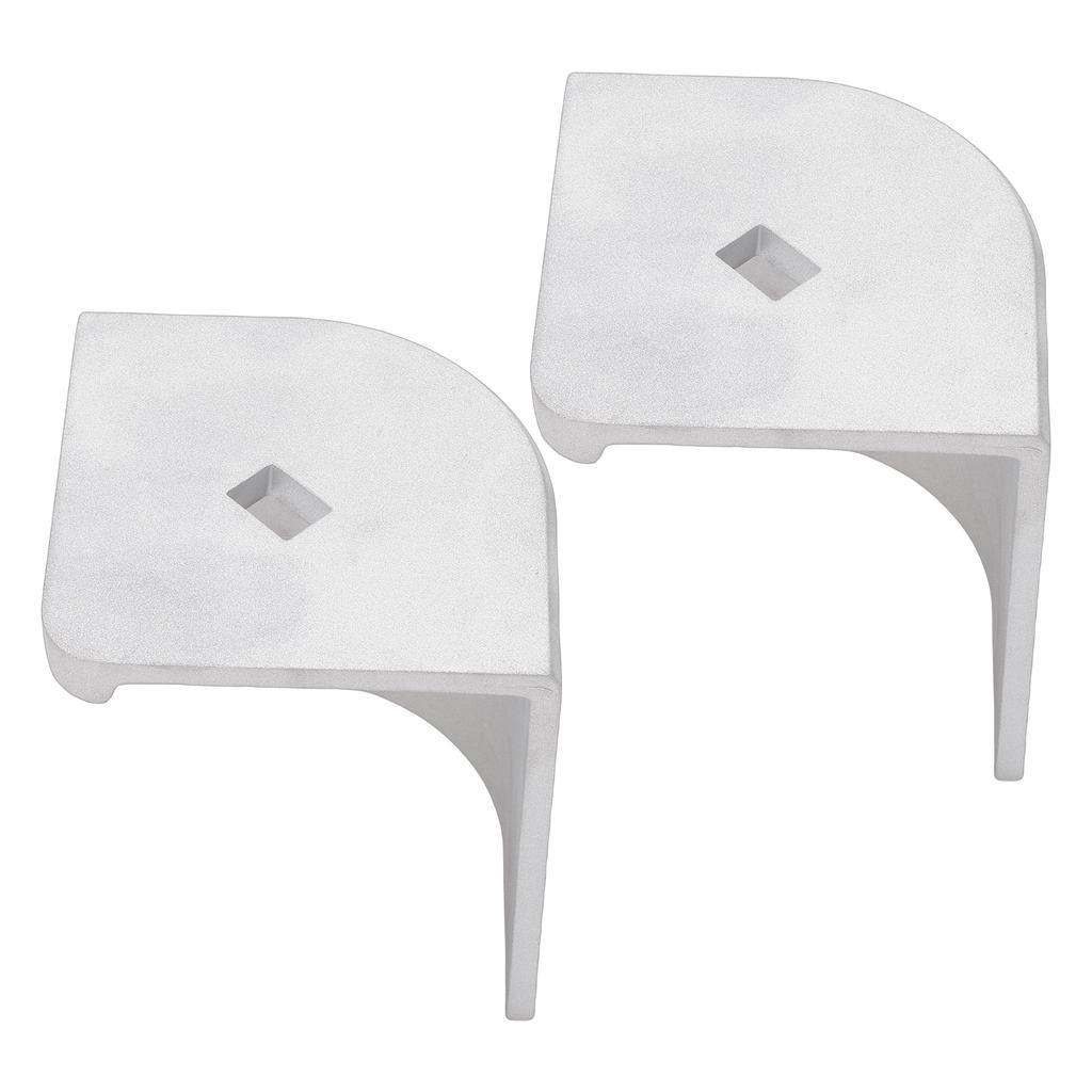 2PCS Pontoon Boat Aluminum Corner   for 90 Degrees  Rounded Corner 3-3Celsius4in To 3-13Celsius16in Height 3-1Celsius4in To 3-5Celsius16in Top Width