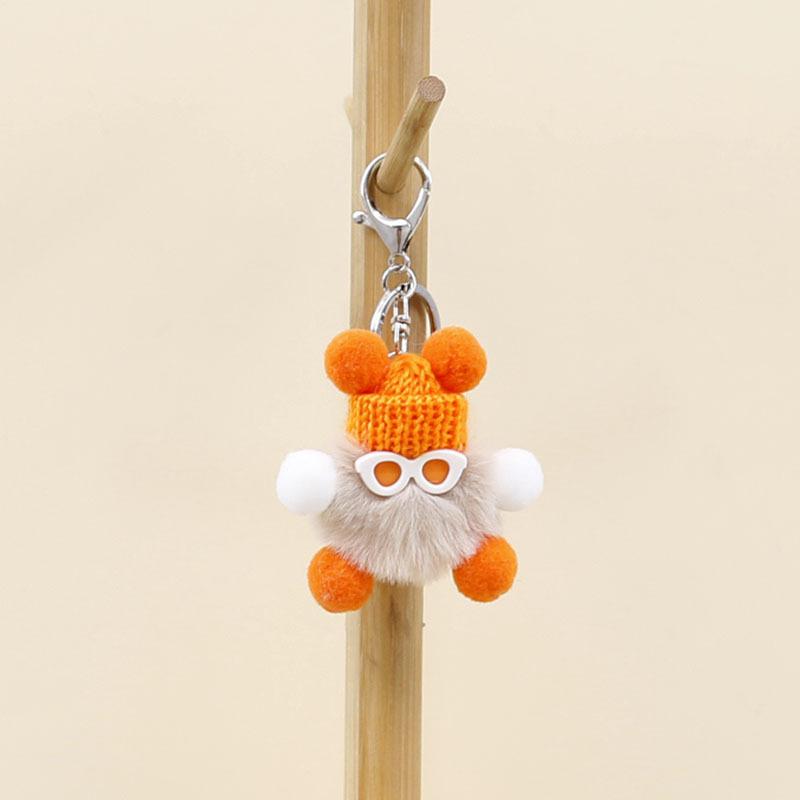 

Выдра Кроличий Мех Солнцезащитные Очки Маленький Угольный Шарик Плюшевая Подвеска Украшение для Сумки оранжевый
