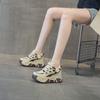 Inner height increase dad shoes women's 2025 spring new thick-soled transparent net casual fashion sports versatile tide muffin women's shoes