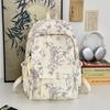 Color Solid Simple Bamboo Pattern Student Backpack For School And Use Daily