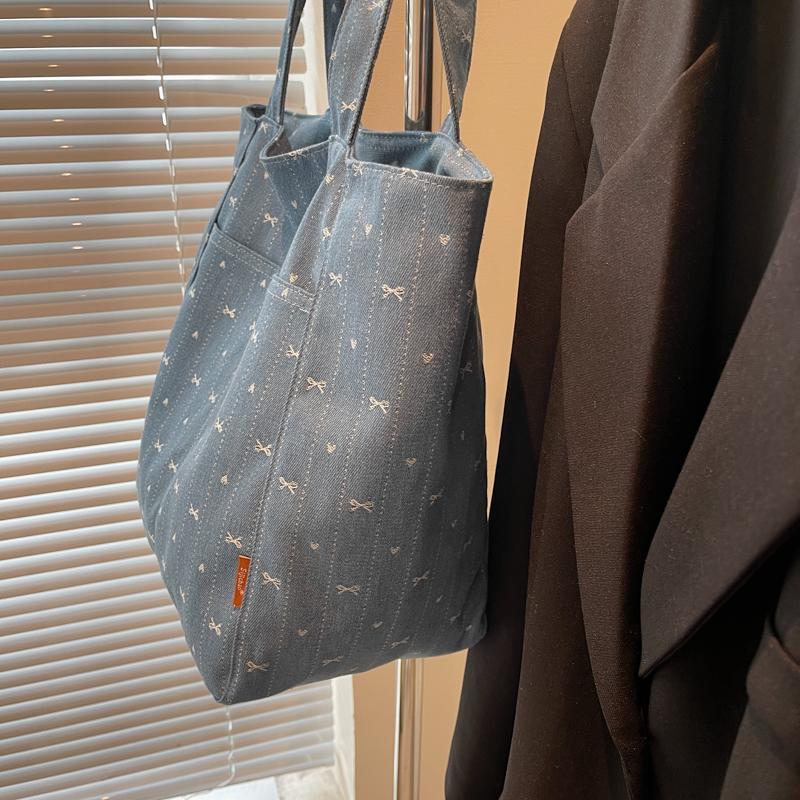 Denim Tote Bag Women Shoulder Crossbody Bag