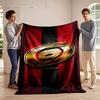 Metallic Swirl On Red and Black Background Print Blanket Soft and Cozy Perfect for the Living Room Bed Sofa or a Nap,gift