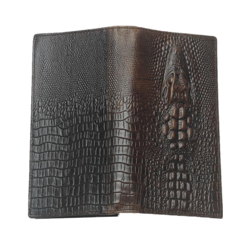 Herren-Geldbörsen Alligatoren Carteras Dünne Herren-Geldbörse PU-Leder-Clutch aus Krokodilmuster Lange Geldbörse