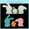 Dies Rabbits Cutting Family Easter Metal Stencil Diy Scrapbooking Album Paper Card Embossing Craft Art Die Cut Animal