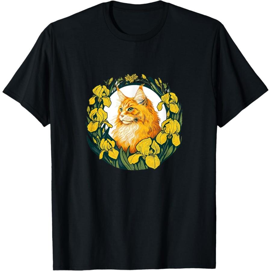 Ginger Orange Maine Coon Tiger Stripe Maine Coons T-Shirt XXXXXL чёрный