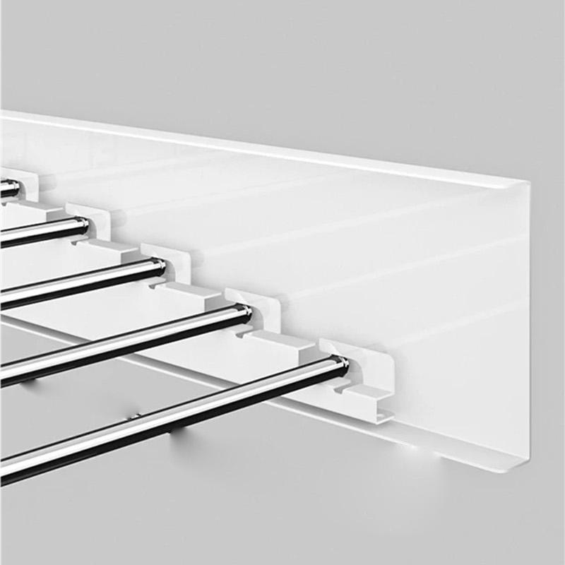Wall Mount Retractable Clothes Drying Rack Foldable Aluminum Hanging Rods Abs Frame 60Cm Expandable Laundry Rack