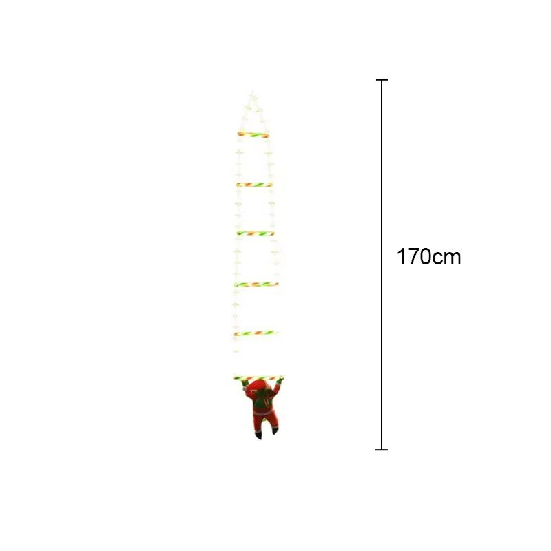 LED Christmas Climbing Ladder Santa Claus Decorations USB 8 Modes LED Lamp Home Outdoor Xmas Christmas Light New Year Ornaments