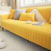Toalha de sofá de veludo nórdico engrossar tapete de sofá de pelúcia super macio acolchoado capa de sofá antiderrapante slipcovers para decoração de sala de estar