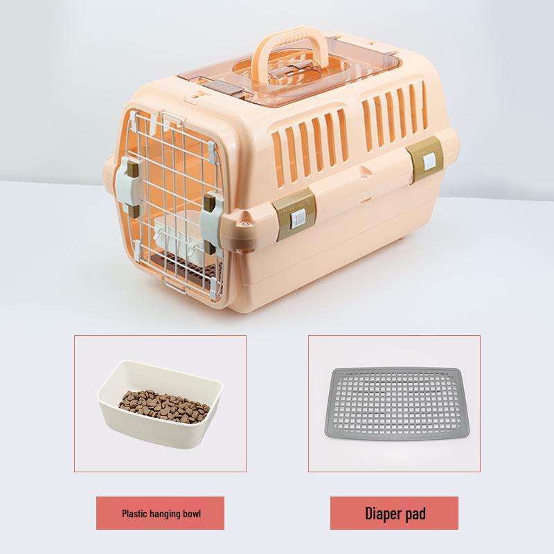 Portable Pet Travel Crate: Breathable, Handheld Carrier for Cats & Dogs