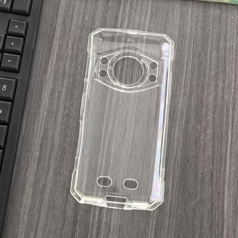 TPU Phone Case for DOOGEE Fire 7 Ultra Transparent Black Cover for DOOGEE Fire7 7Ultra Silicone Soft Cover Protective Back Shell