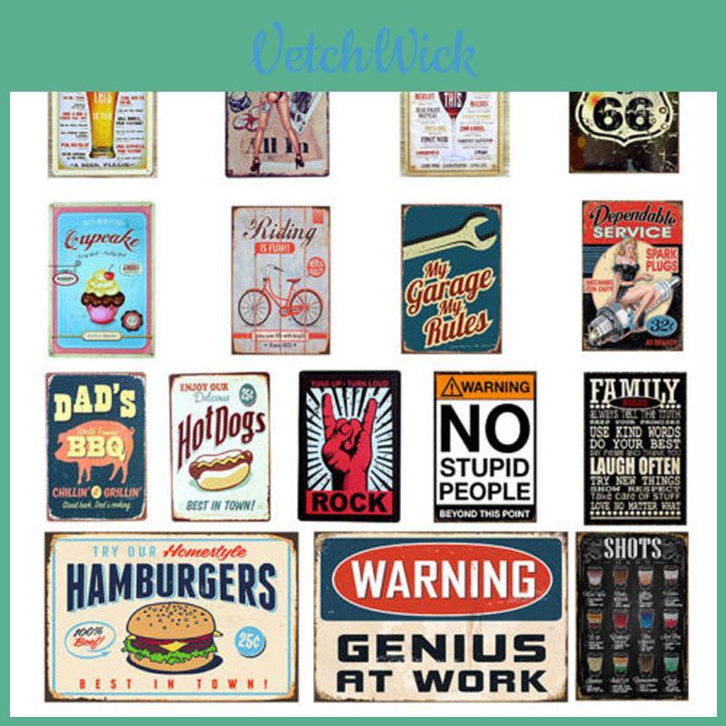 Retro Metal Tin Sign Plaque With Vintage Charm For Bar And Cafe Wall Decor Art
