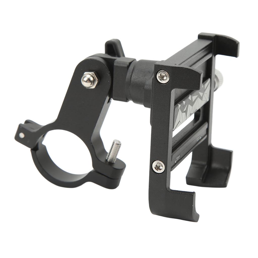 Bicycle Mobile Phone Holder with 360 Degree Rotation Handlebar Mounted Phone Holder for Smart Phone Black