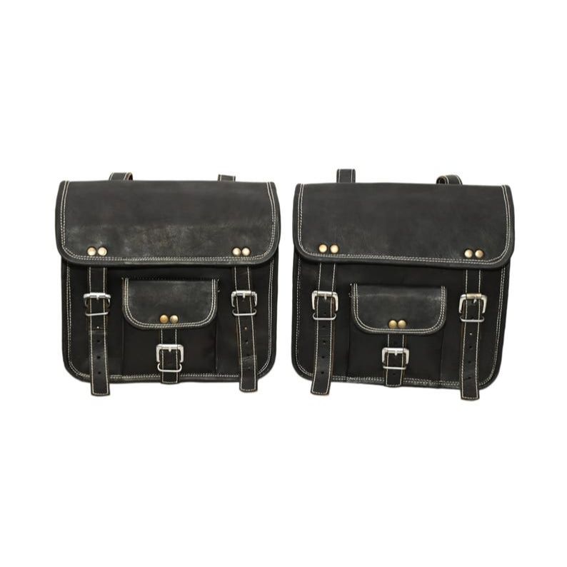 

2 шт. Комбо Кожаные Седельные Сумки | Ручной работы Велосипедные Баулы | Мотоциклетные и Велосипедные Боковые Багажные Сумки 11 x 9 x 4 in