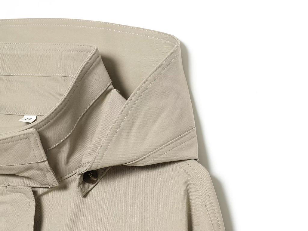 Women's High-End Stand Collar Windbreaker Jacket with Drawstring and Cinched Waist - Casual European & American Fashion.