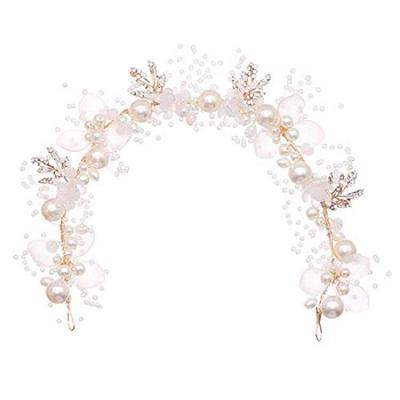 Sitengle Hair Ornament, Headband, Children's Head Dress with Pearls, Hair Accessory, Hair Band, Flower Girl Hair Accessories, Perfect for Weddings,