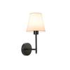 American-Style Wireless RGB Wall Lamp with Remote Control and Fabric Shade for Bedside, Living Room, or Stairwell