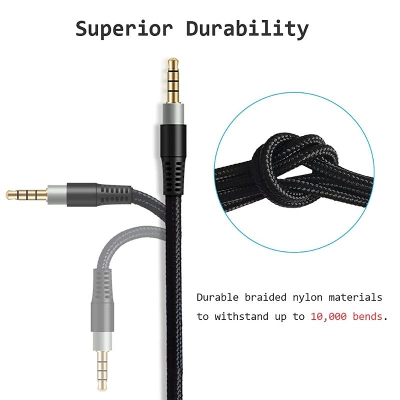Headset Extension Cord Audio Aux-Cable for HyperX Cloud Gaming Headset Replacement Cable Reliable-Performance Quality