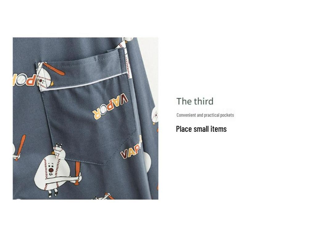 Men's Printed Long Sleeve Knit Cotton Pajama Set with Cardigan Lapel for Spring, Autumn, Winter