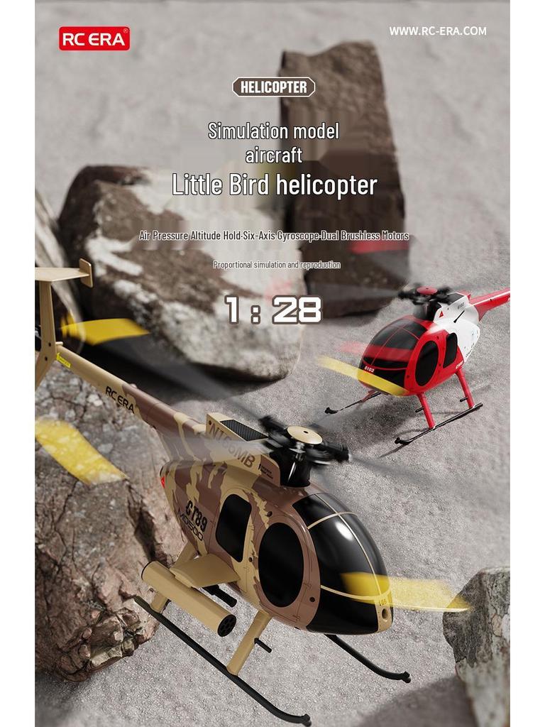 Kubi Bingke C189 Optical Flow Remote Control MD500 Military Helicopter Toy