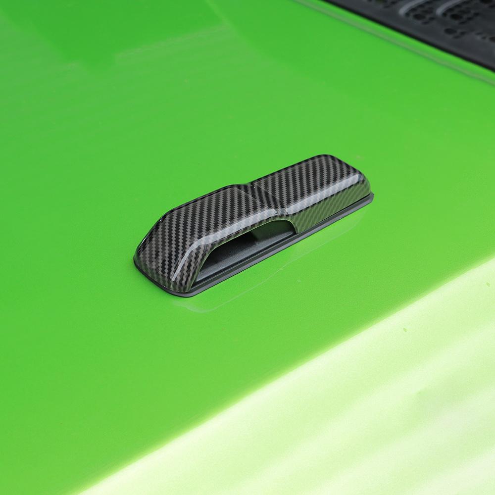 2x Engine Hood Hinge Cover Carbon Look For Jeep Wrangler JL 18+ Gladiator JT 20+