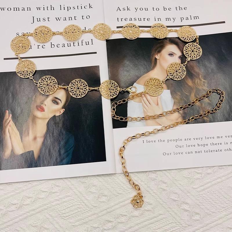 Metal Waist Chain For Women With Hollow Design Perfect For Summer And Winter Fashion Accessory