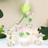 Colorful Mini Crystal Glass Flowers Lotus Shaped Car Ornaments  Wedding Decor