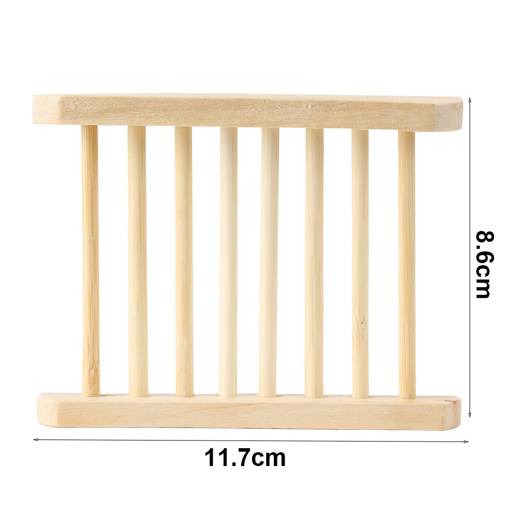 Wood Bamboo Drain Tray Holder Bathroom Supplies Sponge Plate Soap Holder Soap Dish Storage Box