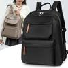 New Women's Backpack Lightweight Large-capacity Storage Travel Backpack Solid Color Student Schoolbag