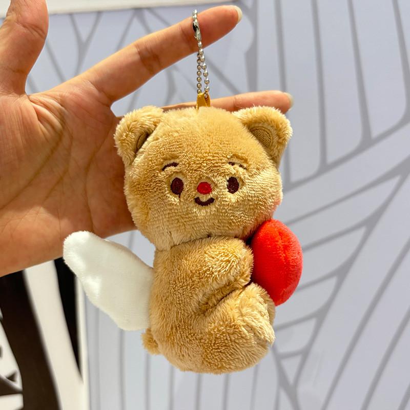 Lovely Cartoon Butter Bear Plush Keychain For Kids Soft And Cuddly Stuffed Animal With Choices Colorful