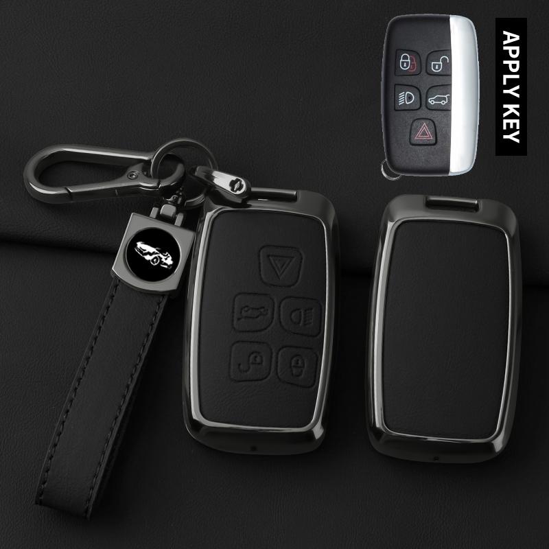 Innenraumleisten Auto Zinklegierung Schlüsselhülle Abdeckung Schale Für Land Rover Range Rover Discoverry 5 Sport Evoque Für JAGUAR XE XF XJ