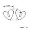 Open Heart Outline Dangle Earrings for Women Sparkly Pave Love Shape Drop Earrings Elegant Party Jewelry