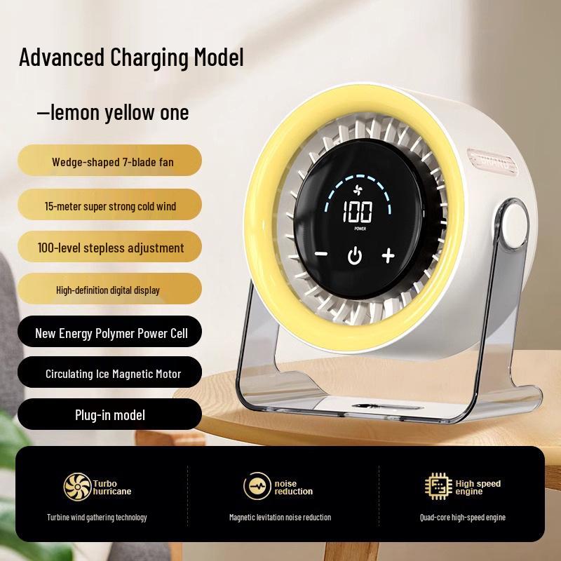 Silent USB Charging Office Desktop Fan - Wind Power 2025 Model