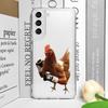 Funny Cartoon Fighting Duck Chicken Transparent Phone Case for Vivo 50 Lite V30 V27 V25 V23 Pro Y36 Y29 Y76 Y75 Y100 Soft Cover