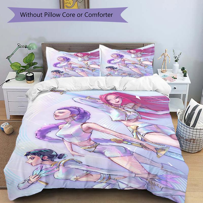 Fantasy Warrior Trio Print 3Pcs Bedding Setduvet Cover With 2 Bedropillowcase Home Birthday Gift