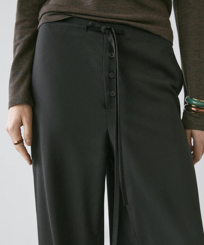 Masimodutti Wool Sarouel Tie Pants