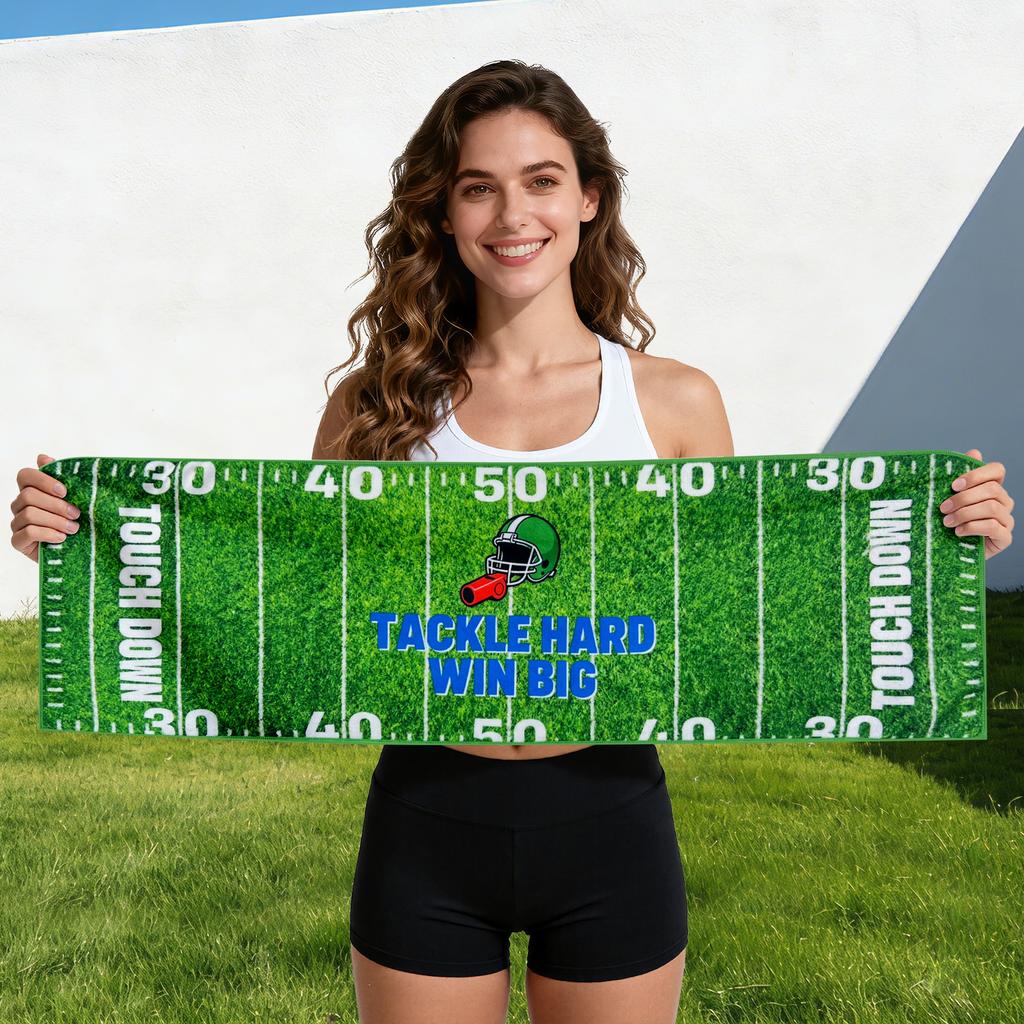 [Polyester Cotton Sports Towel] Wheel Skateboard Enthusiasts Sweat-absorbing Sports Towel Gym Cotton Towel Hand Width